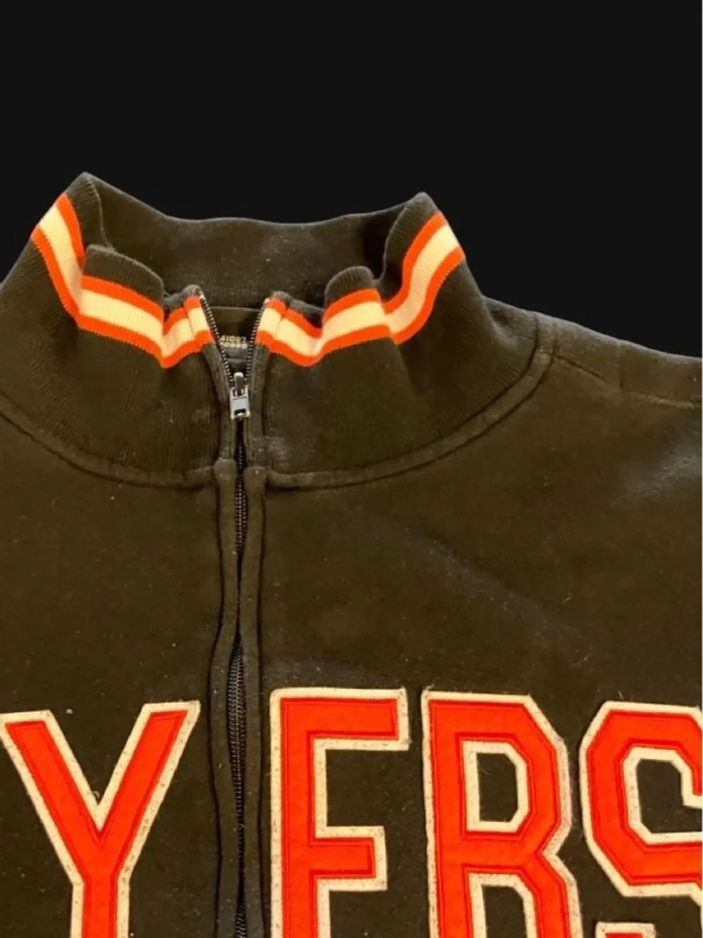 Vintage 90s Retro Black Philadelphia Flyers Womens Spellout Zip Up Jacket Size M